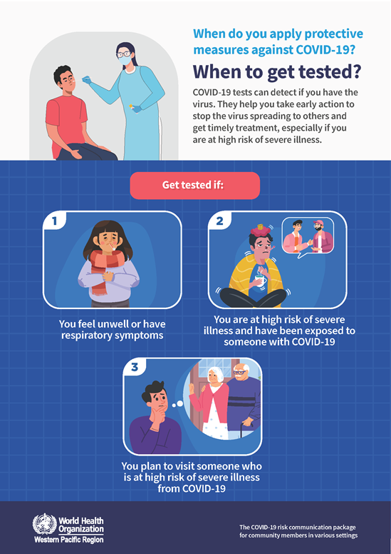When to get tested for COVID-19